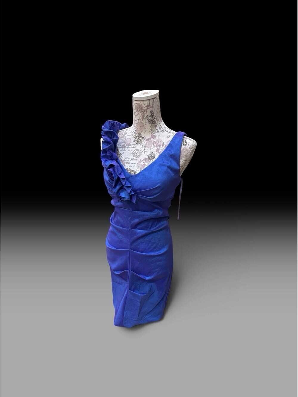S.L. Fashions Sleeveless Dress Size 6 Purple Blue Cocktail Formal Dc